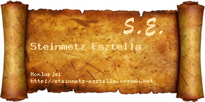 Steinmetz Esztella névjegykártya